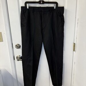 Vince Black‎ Tapered Cuffed Pants Chino Flat Front Zip Men's Preppy Work Size 34